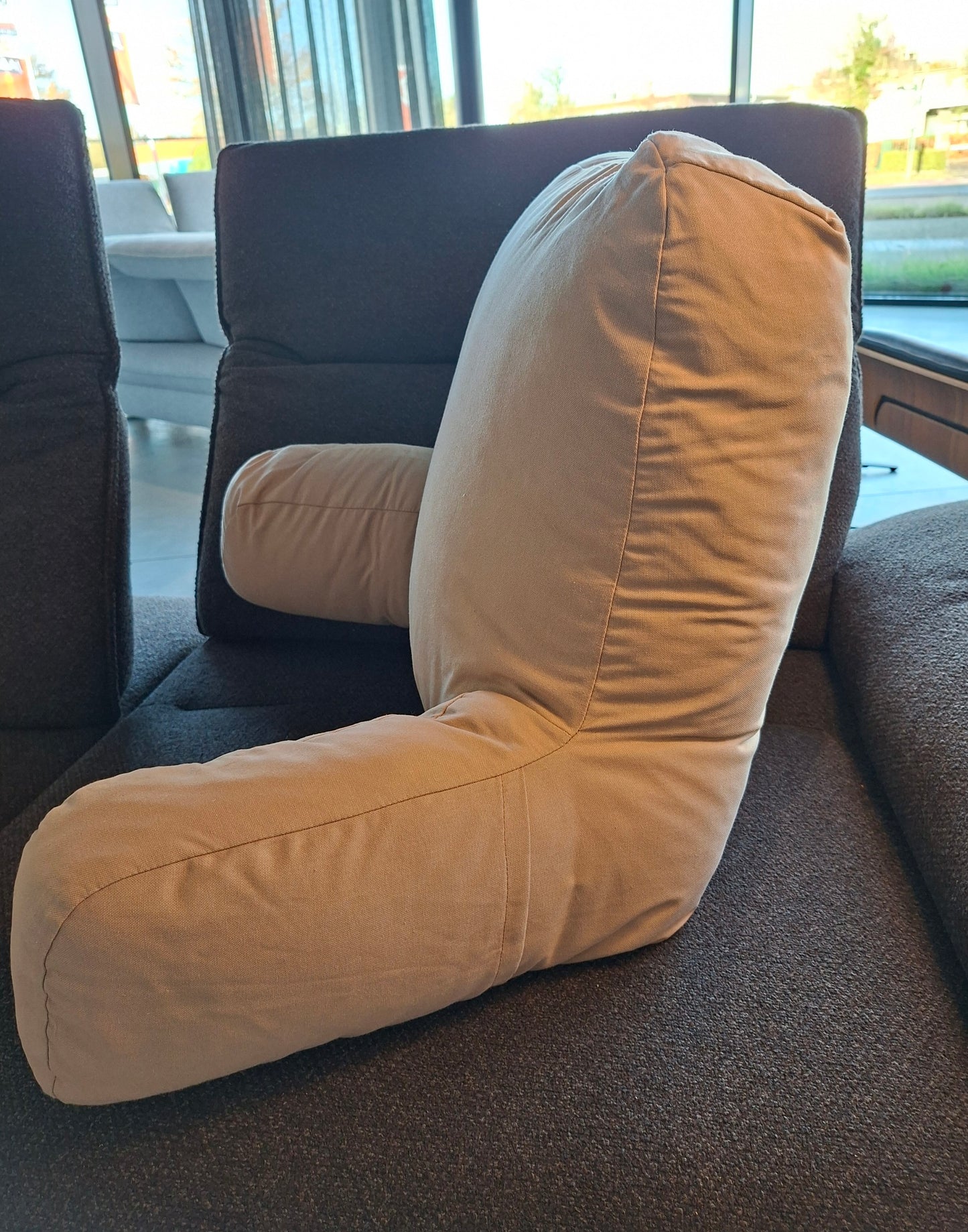 Lumbar L zit-/leeskussen met armondersteuning