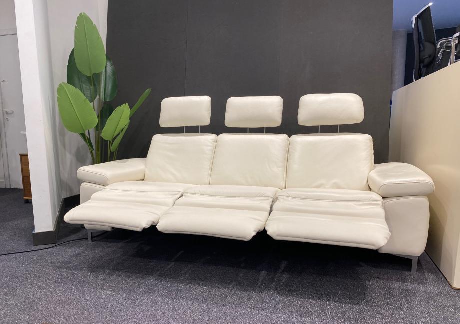 Ergonomisch relaxsalon leder wit