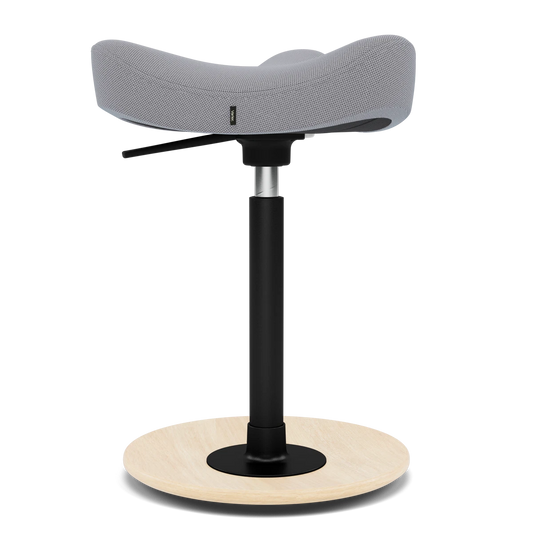 Varier Move Compact in Tonal 60123 (licht aluminiumgrijs), naturel essenhout